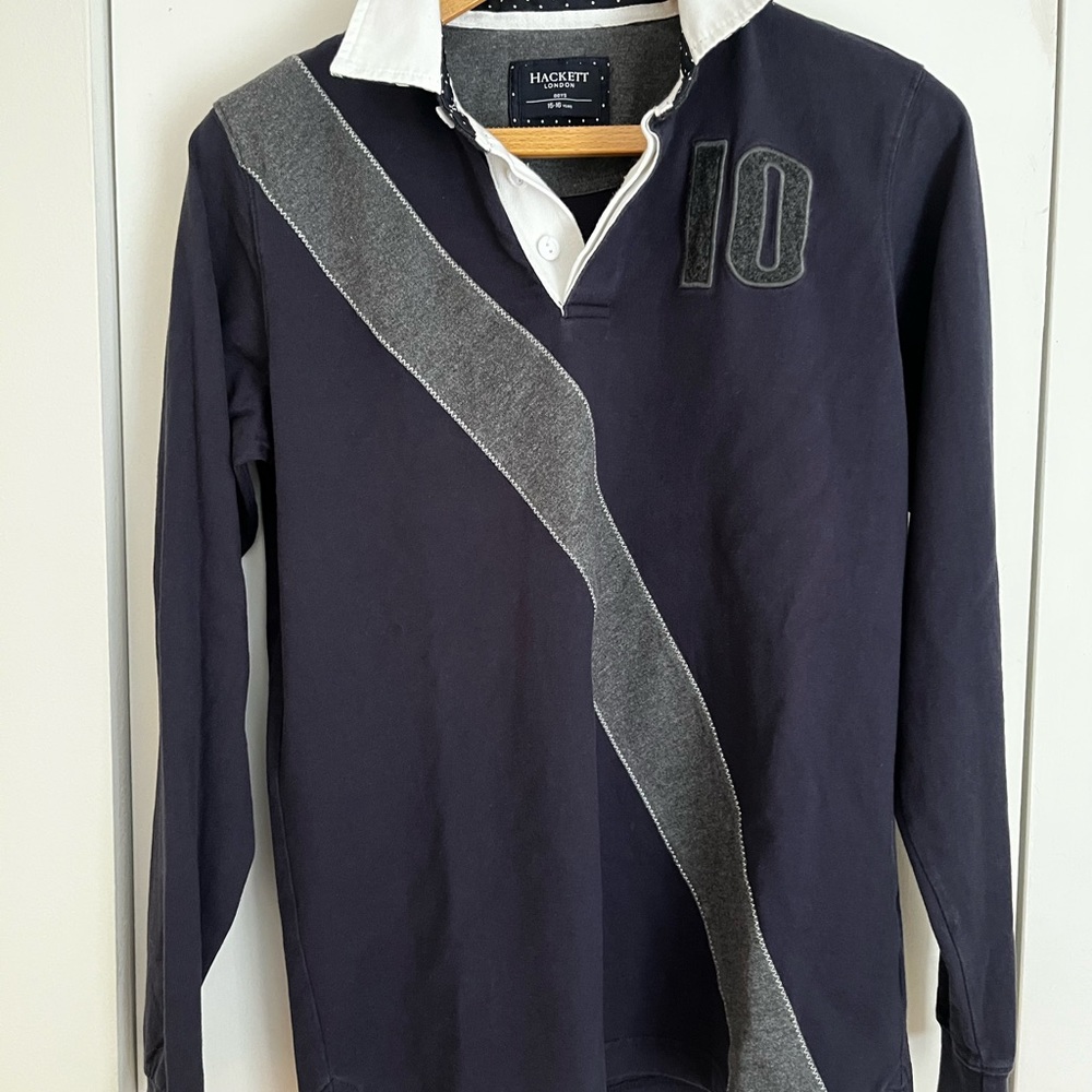 Hackett of London rugby shirt boys 15-16 years all cotton